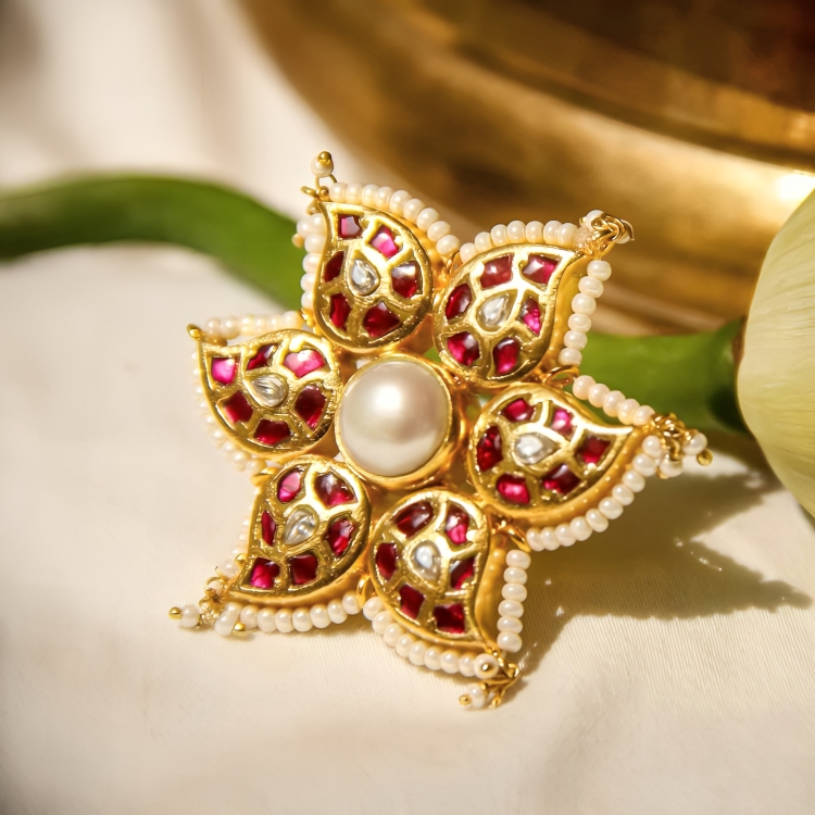 Home pearl beads kundan set,kundan pearl necklace set