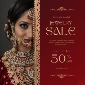 red and gold elegant dussehra jewelry sale instagram post 6 500x500