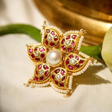 pearl beads kundan set