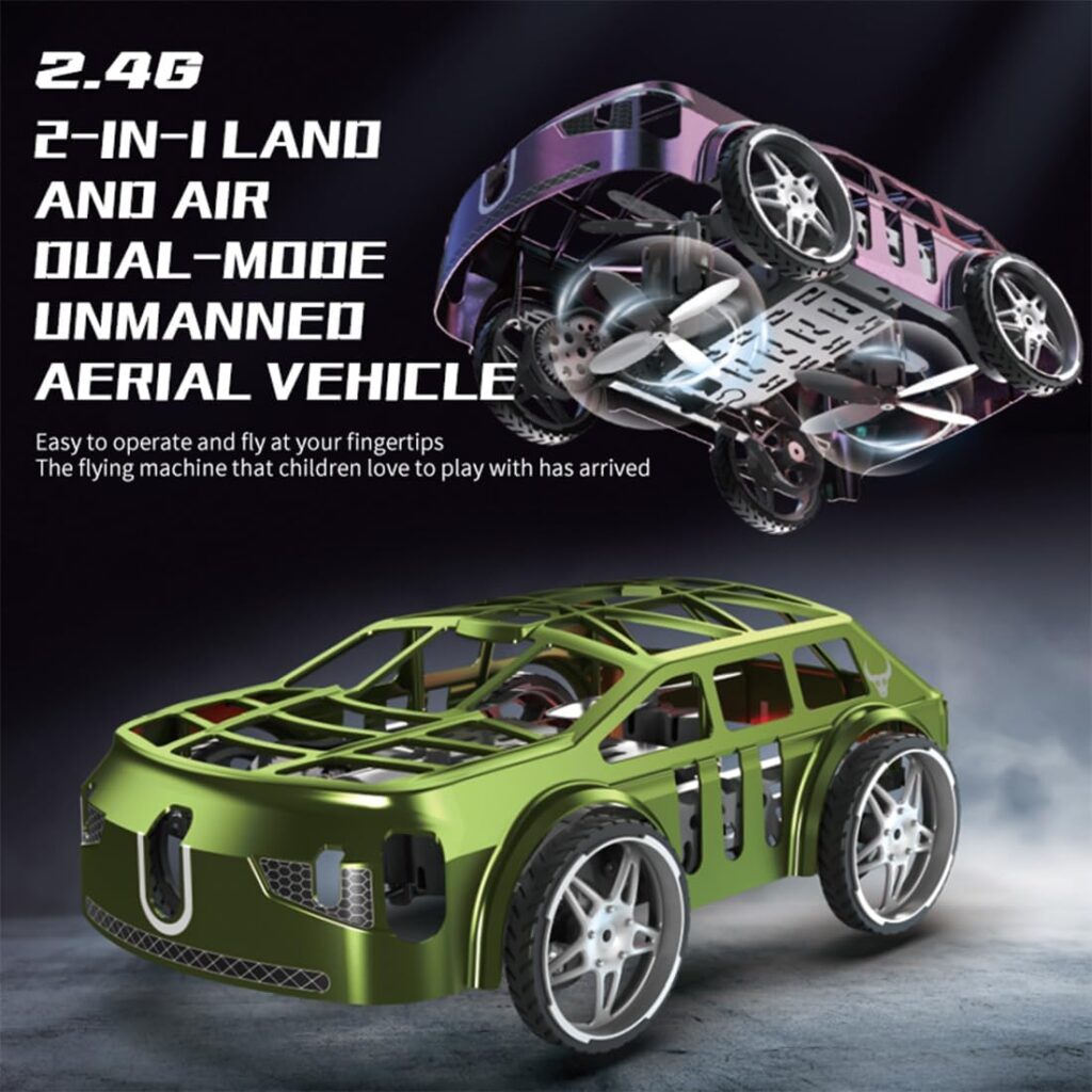 remote control drone car, flying rc car, 2 in 1 drone car