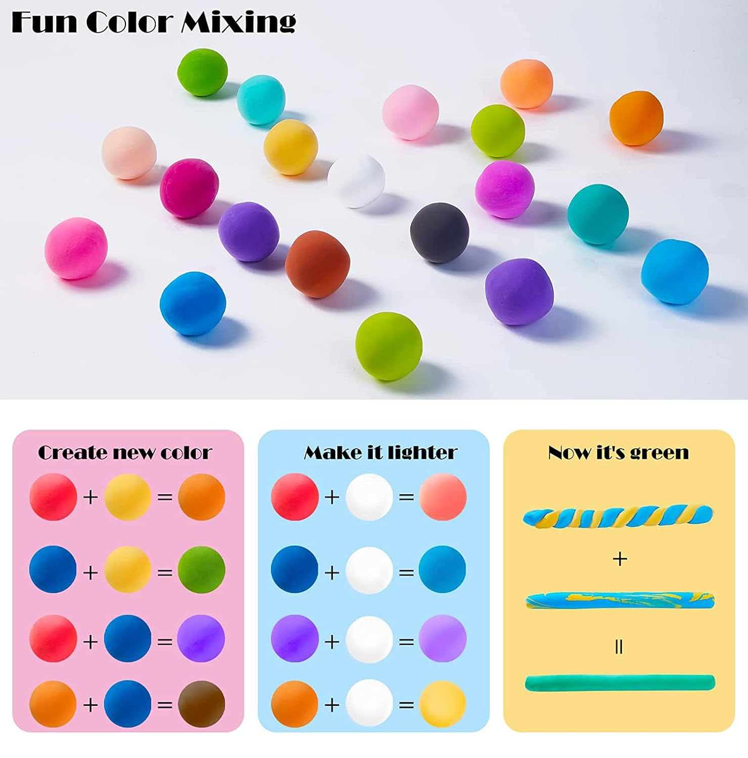 24 pcs air dry clay for kids with 6 sculpting tools 24 pcs air dry clay for kids with 6 sculpting tools